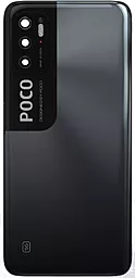 Задняя крышка корпуса Xiaomi Poco M3 Pro / Poco M3 Pro 5G со стеклом камеры Power Black - фото Задняя крышка корпуса Xiaomi Poco M3 Pro / Poco M3 Pro 5G со стеклом камеры Power Black