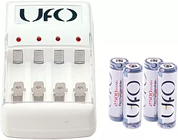 Зарядний пристрій Ufo KN-8003 + 4 UFO HR6 NI-MH 2500MAH