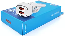 Автомобильное зарядное устройство iKaku 14w 2xUSB-A ports car charger white (KSC-504) - фото Автомобильное зарядное устройство iKaku 14w 2xUSB-A ports car charger white (KSC-504)