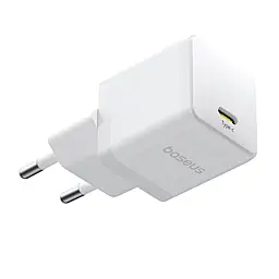 Сетевое зарядное устройство Baseus 20w PD USB-C fast charger + USB-C to Lightning 1m cable moon white (E0116400) - фото Сетевое зарядное устройство Baseus 20w PD USB-C fast charger + USB-C to Lightning 1m cable moon white (E0116400)
