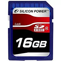 Карта пам'яті Silicon Power SDHC 16GB Class 4 (SP016GBSDH004V10) - фото Карта пам'яті Silicon Power SDHC 16GB Class 4 (SP016GBSDH004V10)