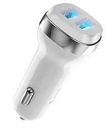 Автомобильное зарядное устройство Hoco Z40 2.4a 2xUSB-A ports car charger white - фото Автомобильное зарядное устройство Hoco Z40 2.4a 2xUSB-A ports car charger white