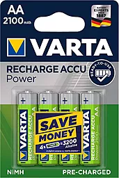 Акумулятор Varta AA (R6) Rechargeable Accu Power (2100mAh) Ni-MH 4шт (56706101404)