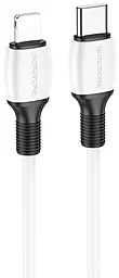 Кабель Borofone BX84 Rise USB Type-C - Lightning 20w 3a 1м PD сable White - фото Кабель Borofone BX84 Rise USB Type-C - Lightning 20w 3a 1м PD сable White