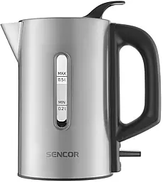 Електрочайник Sencor 0.5л, Strix, пластик, в комплекті 2 склянки + 2 ложки, нерж. сталь - фото Електрочайник Sencor 0.5л, Strix, пластик, в комплекті 2 склянки + 2 ложки, нерж. сталь