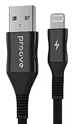 Кабель Proove Braided Scout USB-A - Lightning 12w 2.4a 1м cable Black (CCBS20001101) - фото Кабель Proove Braided Scout USB-A - Lightning 12w 2.4a 1м cable Black (CCBS20001101)