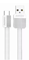 Кабель Remax Platinum USB-A - micro USB 12w 2.4a 1м cable White (RC-044m)