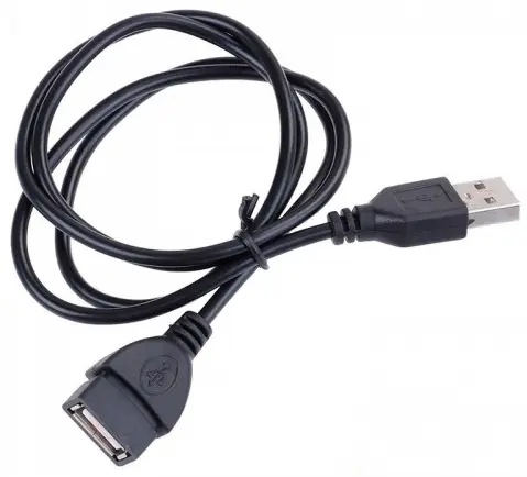 Кабель (шлейф) PowerPlant USB 2.0 AF – AM, 0.1м - фото 3