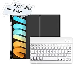 Чехол-книжка BeCover с беспроводной клавиатурой для Apple iPad Mini 6 2021 Black (712986) - фото Чехол-книжка BeCover с беспроводной клавиатурой для Apple iPad Mini 6 2021 Black (712986)