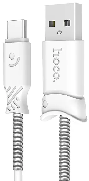Кабель Hoco X24 Pisces Charged USB-A - Type-C 12w 2.4a 1м cable White - фото 1