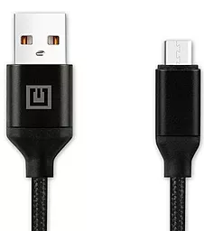Кабель REAL-EL Premium Fabric USB-A - micro USB 12w 2.4a 2м cable Black (4743304104758) - фото Кабель REAL-EL Premium Fabric USB-A - micro USB 12w 2.4a 2м cable Black (4743304104758)