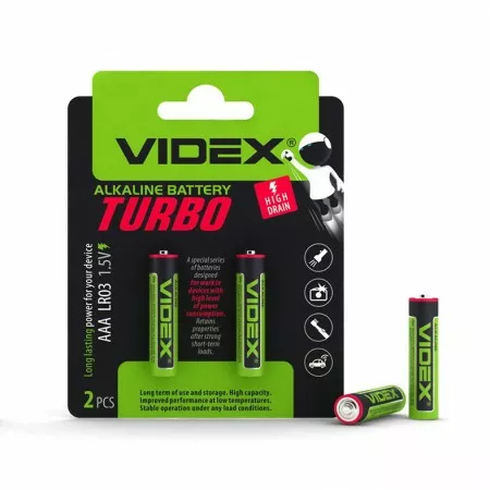 Батарейки Videx AAА (LR03) Turbo 2шт - фото 1