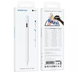 Стилус Borofone BG101 Active capacitive pen with digital display for iP White - миниатюра 2