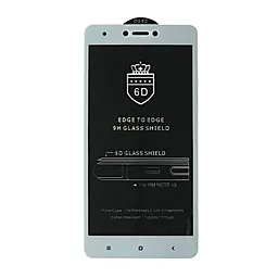 Защитное стекло 1TOUCH 6D EDGE TO EDGE для Xiaomi Redmi Note 4X  White (тех. упаковка)
