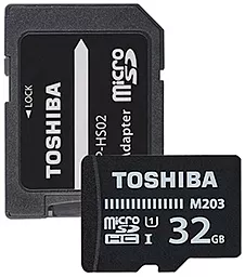 Карта пам'яті Toshiba microSDHC 32GB M203 Class 10 UHS-I U1 + SD-адаптер (THN-M203K0320EA) - фото Карта пам'яті Toshiba microSDHC 32GB M203 Class 10 UHS-I U1 + SD-адаптер (THN-M203K0320EA)