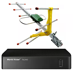 Комплект цифрового ТВ World Vision T62M3 + Антенна Eurosky ES-003 - фото Комплект цифрового ТВ World Vision T62M3 + Антенна Eurosky ES-003