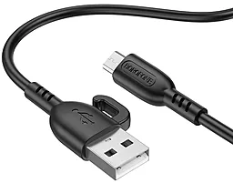 Кабель Borofone BX91 USB-A - micro USB 12w 2.4a 1м cable Black - фото Кабель Borofone BX91 USB-A - micro USB 12w 2.4a 1м cable Black