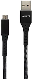 Кабель Walker C780 USB-A - micro USB 12w 2.4a 1м cable Black - фото Кабель Walker C780 USB-A - micro USB 12w 2.4a 1м cable Black