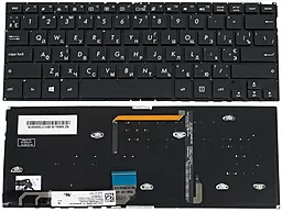 Клавіатура для ноутбуку Asus UX360UA, UX360UAK з підсвіткою клавіш без рамки Black