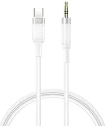 Аудіо кабель XO NB-R279B AUX mini Jack 3.5 - USB Type-C M/M сable 1 м white