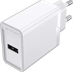 Мережевий зарядний пристрій Vention 2.4a USB-A white (FAAW0-EU)