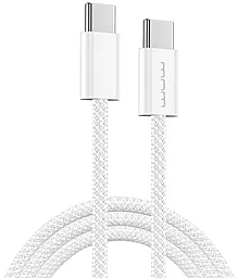 Кабель WUW X200 USB Type-C - Type-C 60w 3a 1м PD cable White (WUW-X200TT) - фото Кабель WUW X200 USB Type-C - Type-C 60w 3a 1м PD cable White (WUW-X200TT)