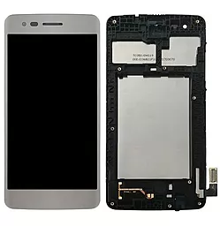 Дисплей LG K8 2017 (LGM-K120L, LGM-K120S, M200, US215, X240, X300) (40pin) с тачскрином и рамкой, Silver - фото Дисплей LG K8 2017 (LGM-K120L, LGM-K120S, M200, US215, X240, X300) (40pin) с тачскрином и рамкой, Silver