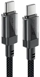 Кабель AceFast C12-03 USB Type-C - Type-C 60w 3a 1.2м PD cable Black - фото Кабель AceFast C12-03 USB Type-C - Type-C 60w 3a 1.2м PD cable Black