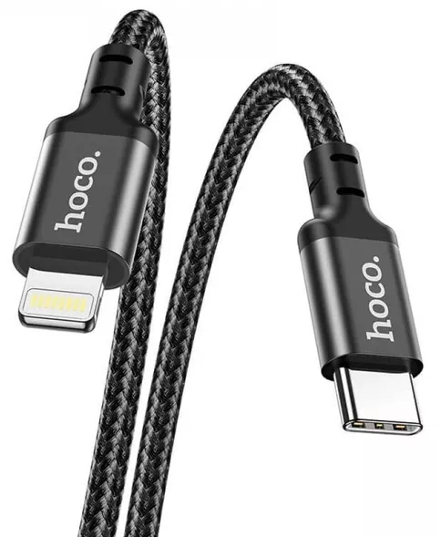 Кабель Hoco X14 Double Speed USB Type-C - Lightning 20w 3a 2м PD сable Black - фото 2