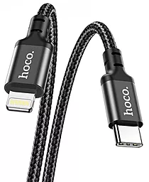 Кабель Hoco X14 Double Speed USB Type-C - Lightning 20w 3a 2м PD сable Black - миниатюра 2