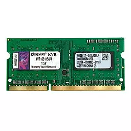 Оперативна пам'ять для ноутбука Kingston SoDIMM DDR3L 4GB 1600 MHz (KVR16S11S8/4G)