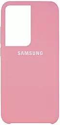 Чехол Epik Silicone Cover (AAA) Samsung G998 Galaxy S21 Ultra Light Pink