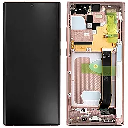 Дисплей Samsung Galaxy Note 20 Ultra N985, Note 20 Ultra 5G N986 з тачскріном і рамкою, сервісний оригінал, Mystic Bronze
