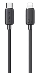 Кабель Usams US-SJ692 USB Type-C - Lightning 30w 3a 1м PD сable Black - фото Кабель Usams US-SJ692 USB Type-C - Lightning 30w 3a 1м PD сable Black