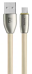Кабель Remax Knight USB-A - micro USB 12w 2.4a 1м cable Gold (RC-043m) - фото Кабель Remax Knight USB-A - micro USB 12w 2.4a 1м cable Gold (RC-043m)