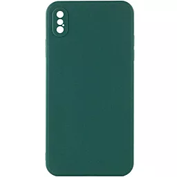 Чехол Silicone Case Full Camera для Apple iPhone XS Max  Forest Green