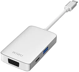 Мультипортовий Type-C хаб WIWU Alpha A513HVP silver