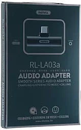Аудіо-перехідник Remax M-F USB Type-C -> Type-C + 3.5mm Black - мініатюра 6