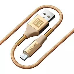 Кабель Luxe Cube ArmoRed USB-A - micro USB 12w 2.4a 1м cable Gold (8886669689204)