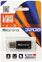Флешка Mibrand Cougar 32GB USB 2.0 (MI2.0/CU32P1B) Black - миниатюра 2