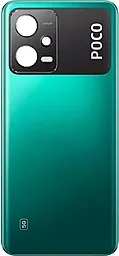 Задняя крышка корпуса Xiaomi Poco X5 со стеклом камеры Supernova Green - фото Задняя крышка корпуса Xiaomi Poco X5 со стеклом камеры Supernova Green