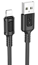 Кабель Borofone BX111 USB-A - Lightning 12w 2.4a 1м cable Black - фото Кабель Borofone BX111 USB-A - Lightning 12w 2.4a 1м cable Black
