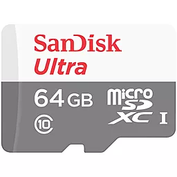 Карта памяти SanDisk microSDXC 64GB Ultra Class 10 UHS-I (SDSQUNB-064G-GN3MN)