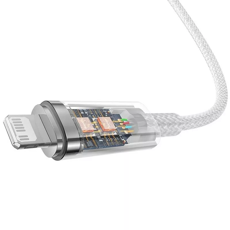 Кабель Baseus Explorer USB Type-C - Lightning 20w 3a 1м PD сable White (CATS01020)  - фото 4