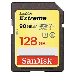 Карта памяти SanDisk SDXC 128GB Extreme Class 10 UHS-I U3 V30 (SDSDXVF-128G-GNCIN)