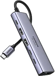 Мультипортовый USB Type-C хаб Ugreen CM511 6-in-1 USB 3.2 gray (35999) - фото Мультипортовый USB Type-C хаб Ugreen CM511 6-in-1 USB 3.2 gray (35999)