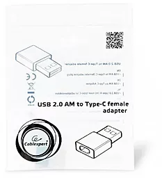Адаптер-переходник Cablexpert USB2.0 А-папа/C-мама Black (A-USB2-AMCF-01) - миниатюра 4