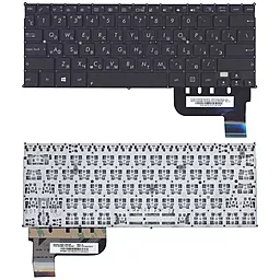 Клавіатура для ноутбуку Asus Taichi 21 31 з підсвіткою Light без рамки чорна