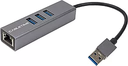 Мультипортовый USB-A хаб Cabletime 4-in-1 grey (CA913374) - фото Мультипортовый USB-A хаб Cabletime 4-in-1 grey (CA913374)