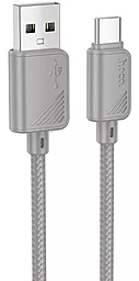 Кабель Hoco X113 USB-A - Type-C 15w 3a 1м cable Gray - фото Кабель Hoco X113 USB-A - Type-C 15w 3a 1м cable Gray